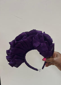 Purple Aso Oke Headband