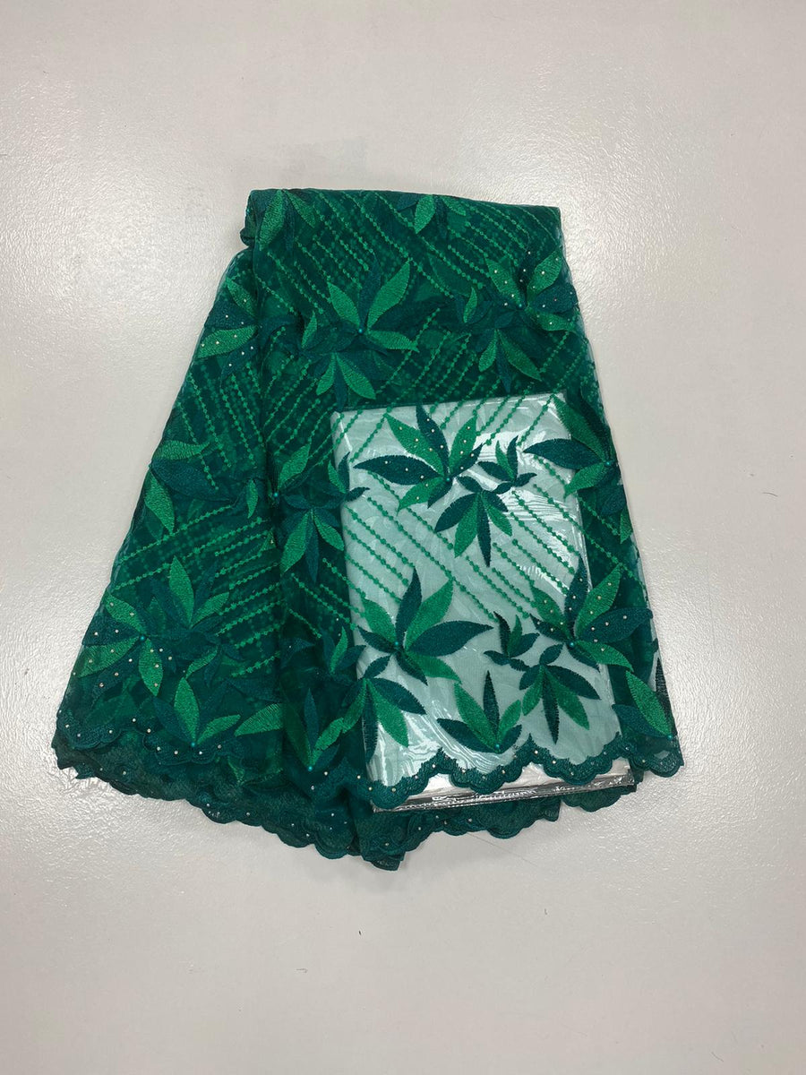 Emerald Green French Lace - 5 Yards – Rose African Fabrics