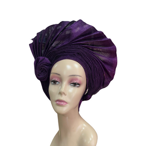 Purple Auto Gele