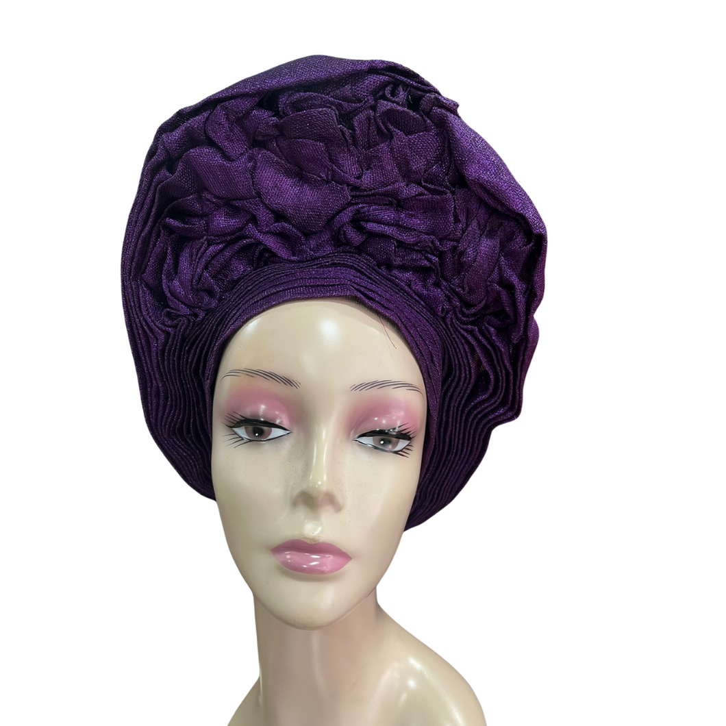 Purple Auto Gele