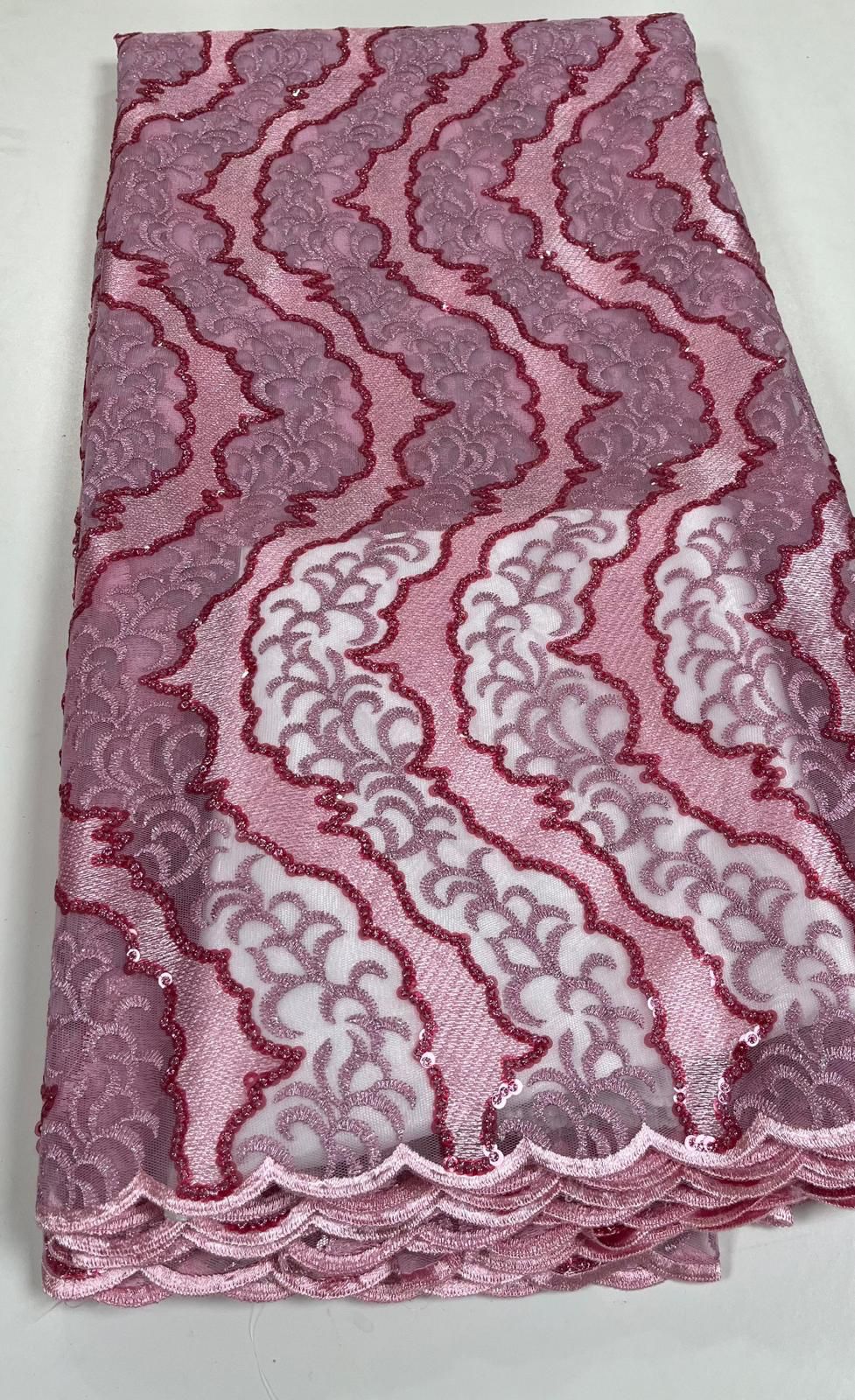 Onion Pink French Lace - 5 Yards