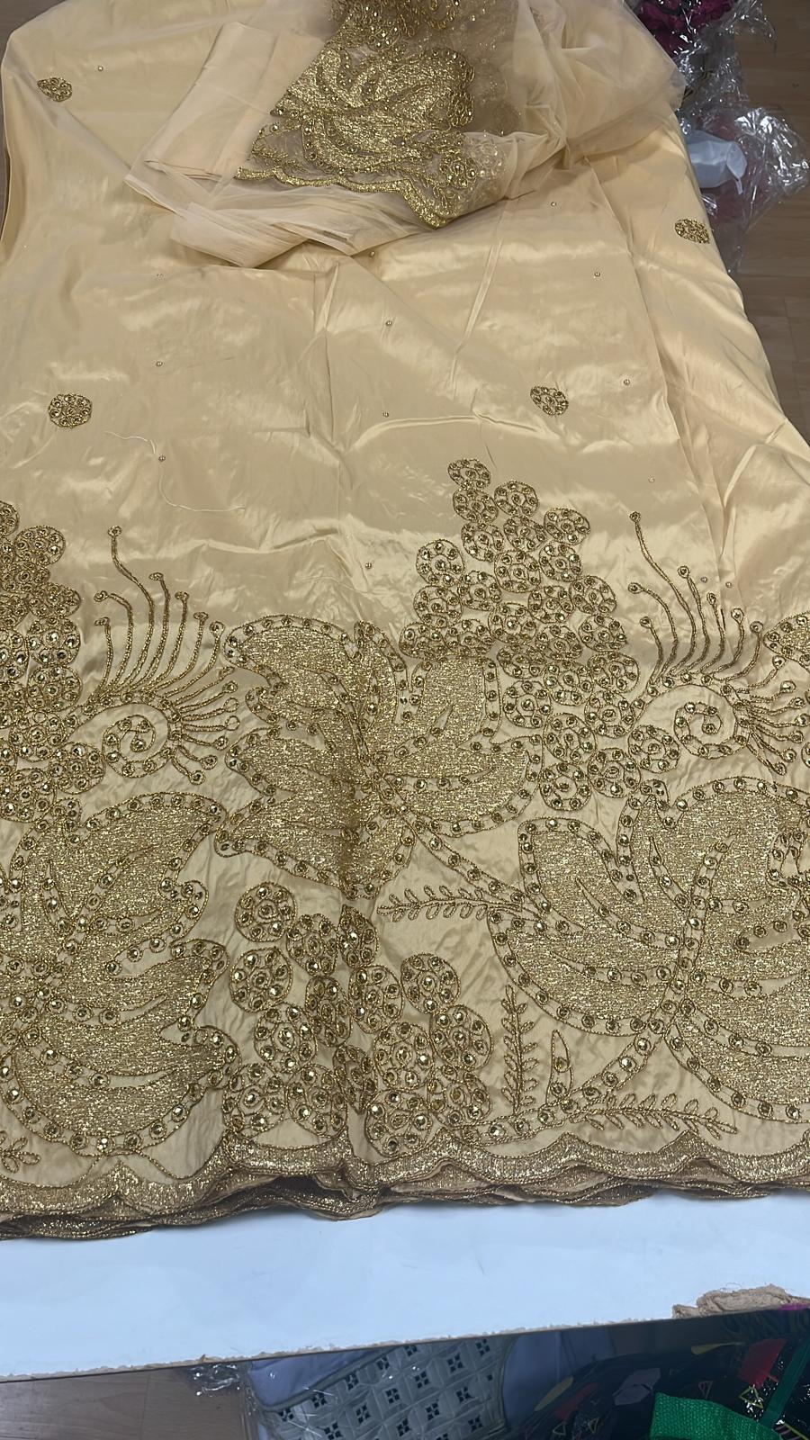 Champagne Gold George with Blouse Fabric