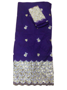 Purple and Gold George with Blouse Fabric