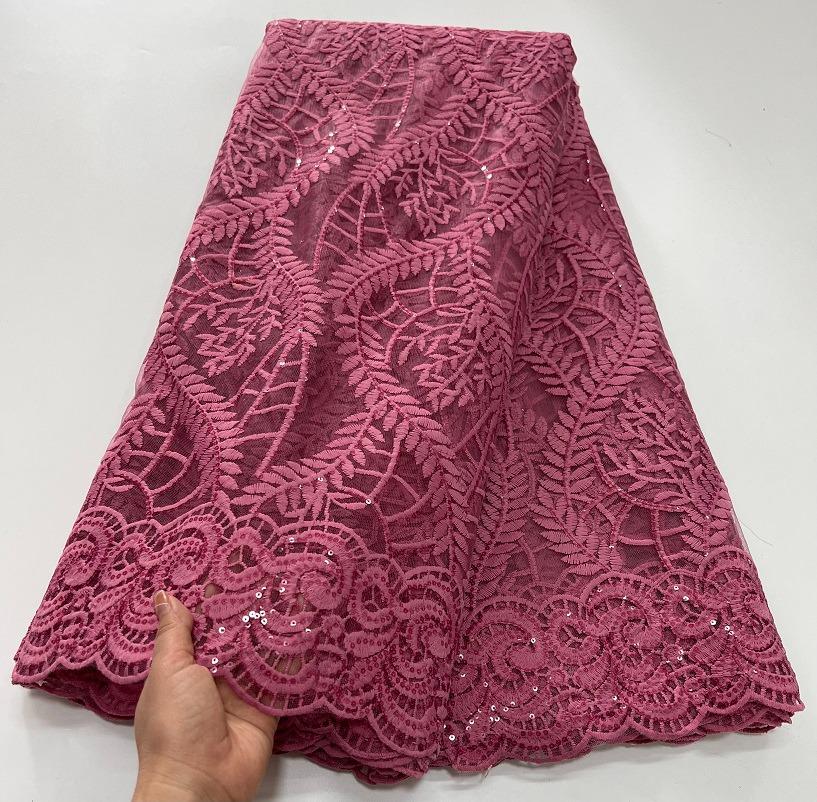 Dusky Pink French Lace - 5 Yards
