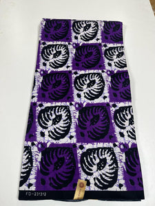 Purple Ankara Print - 6 Yards