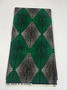 Green Ankara Print - 6 Yards