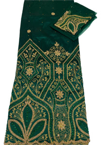 Emerald Green George with Blouse Fabric