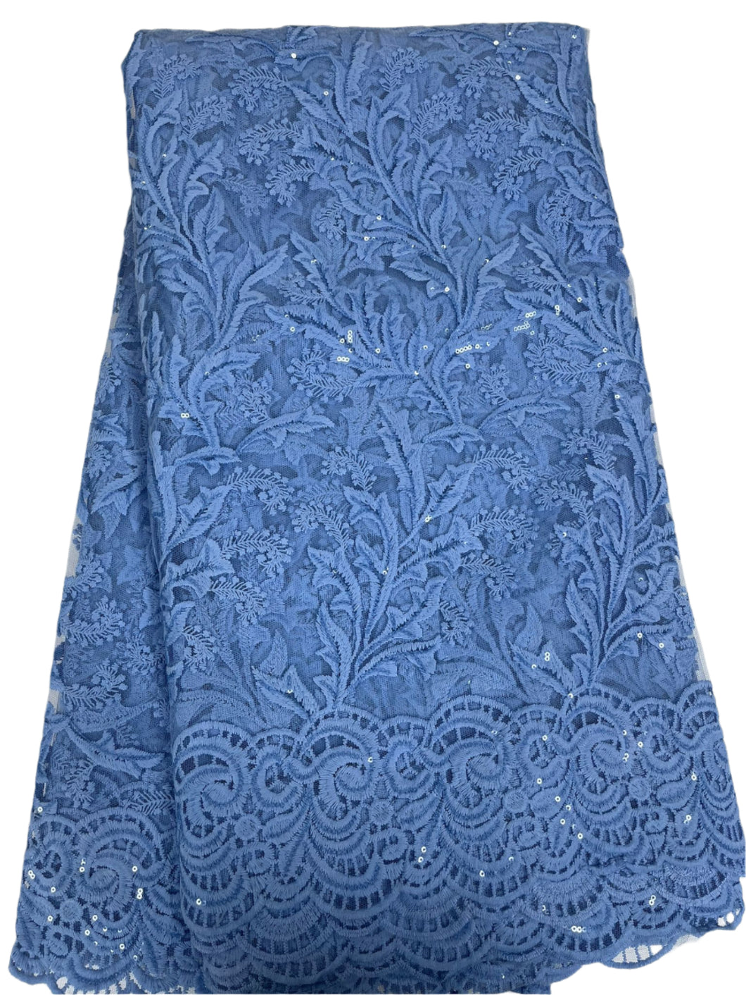 Light Blue French Lace - 5 Yards