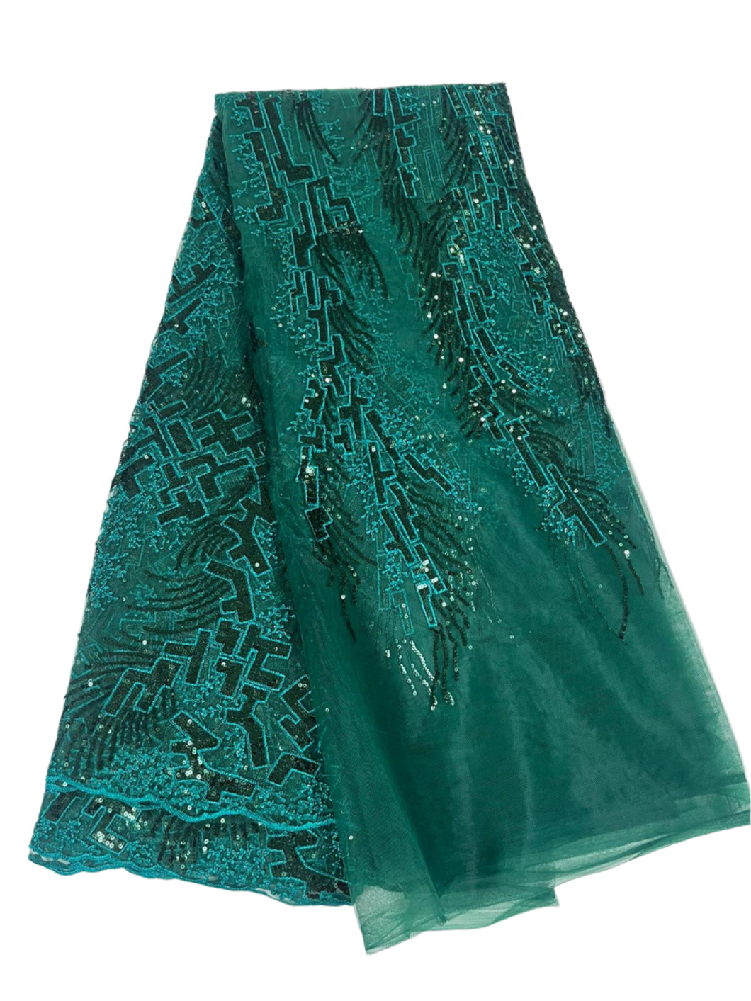 Emerald Green French Lace - 5 Yards