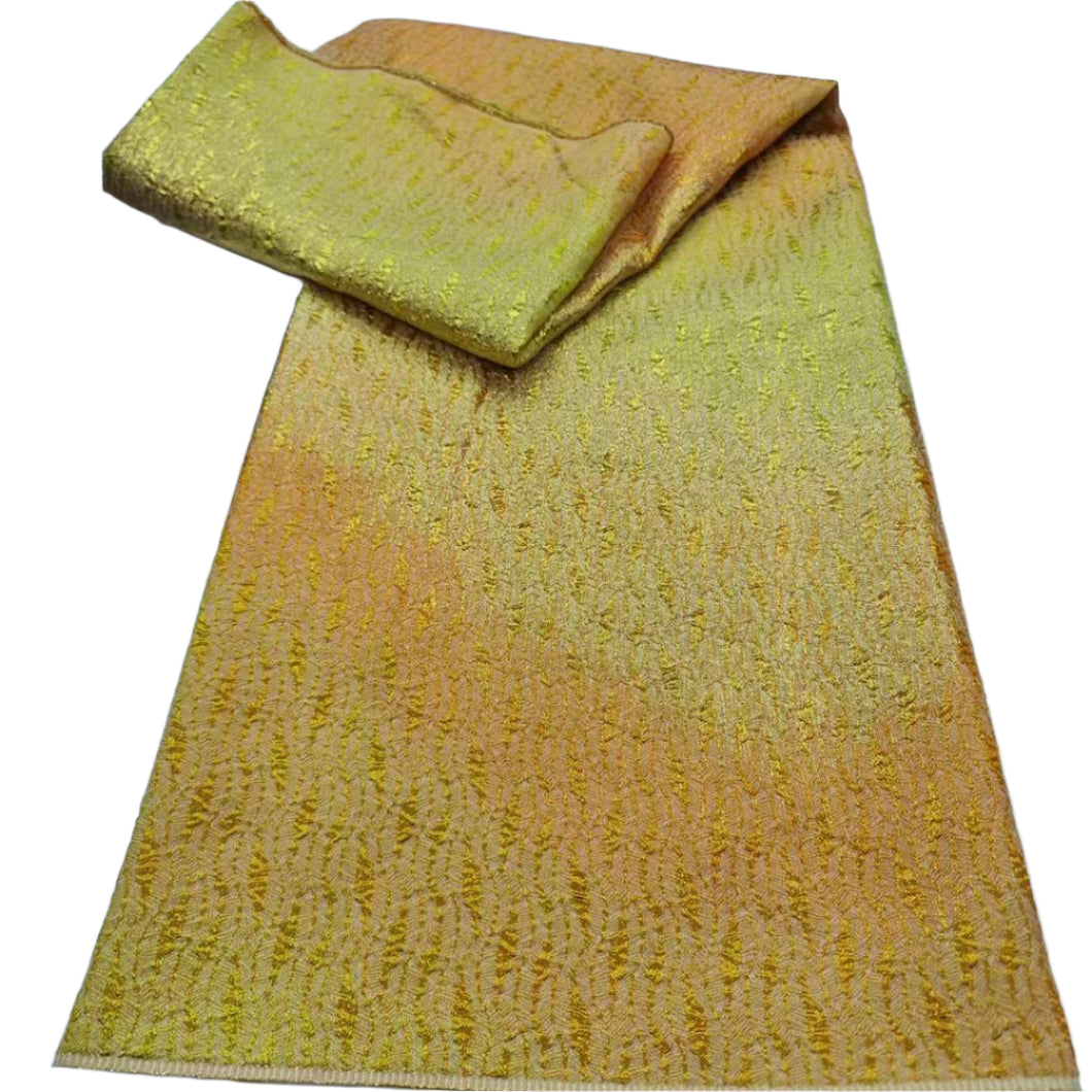 Yellow/Golden Orange Brocade Damask - 5 Yards