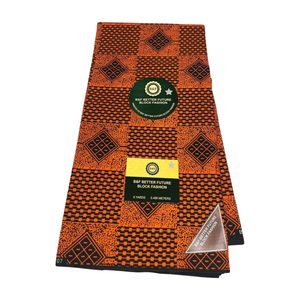 Burnt Orange Ankara Print - 6 Yards