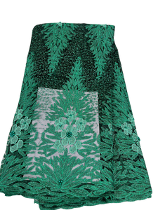 Emerald Green French Lace - 5 Yards