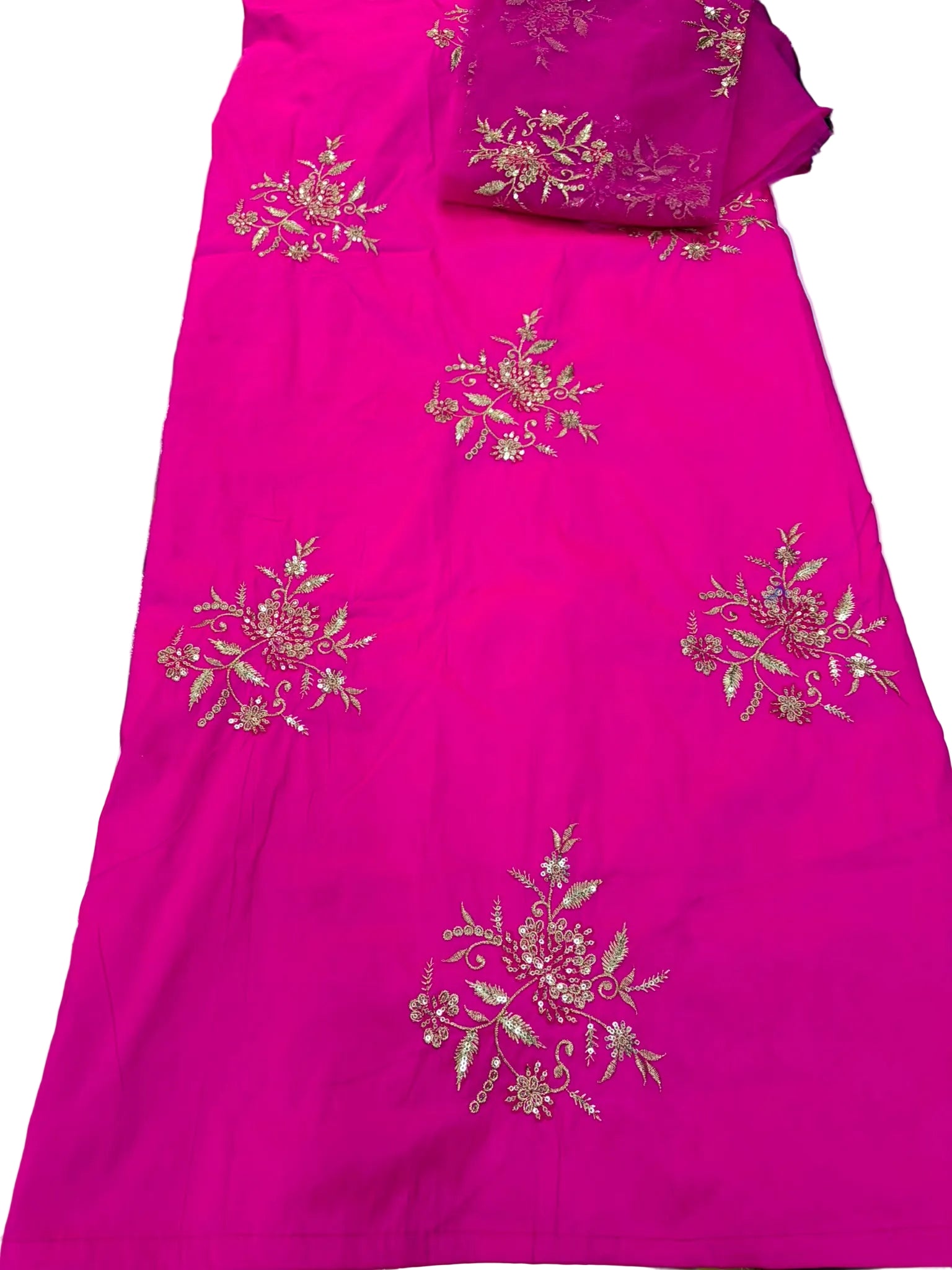 Fuchsia Pink George with Blouse Fabric