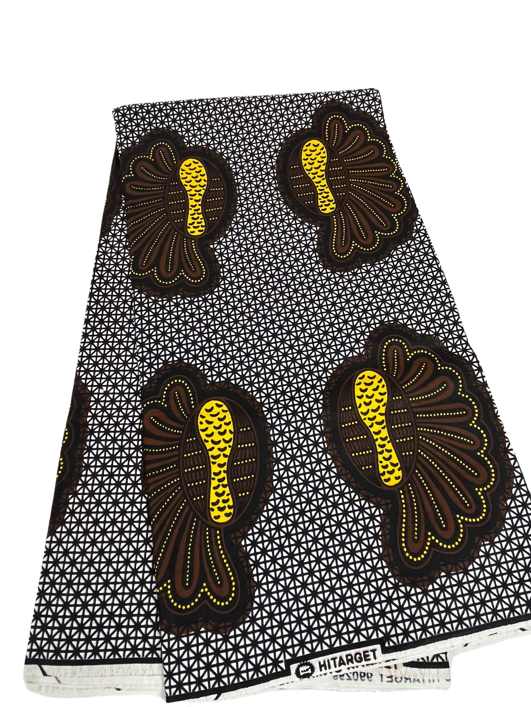 Grey and Yellow Hitarget Ankara - 6 Yards