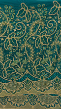 Load image into Gallery viewer, Teal Green George with Blouse Fabric (3 Piece)
