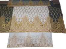 Load image into Gallery viewer, White and Gold Net George with Blouse Fabric (3 Pieces)
