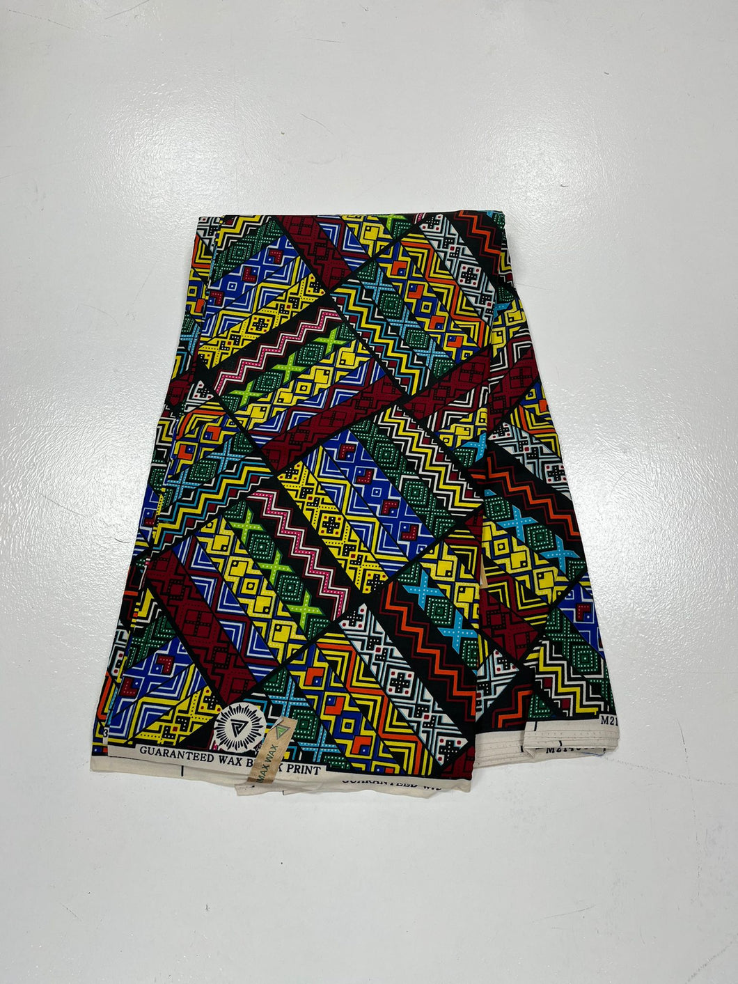 Yellow and Wine multicoloured Ankara Print - 6 Yards