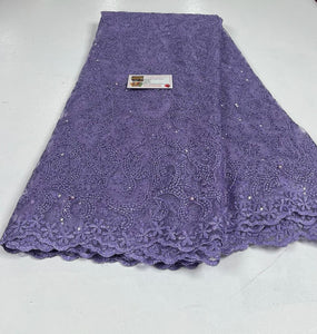 Lilac French Lace - 5 Yards