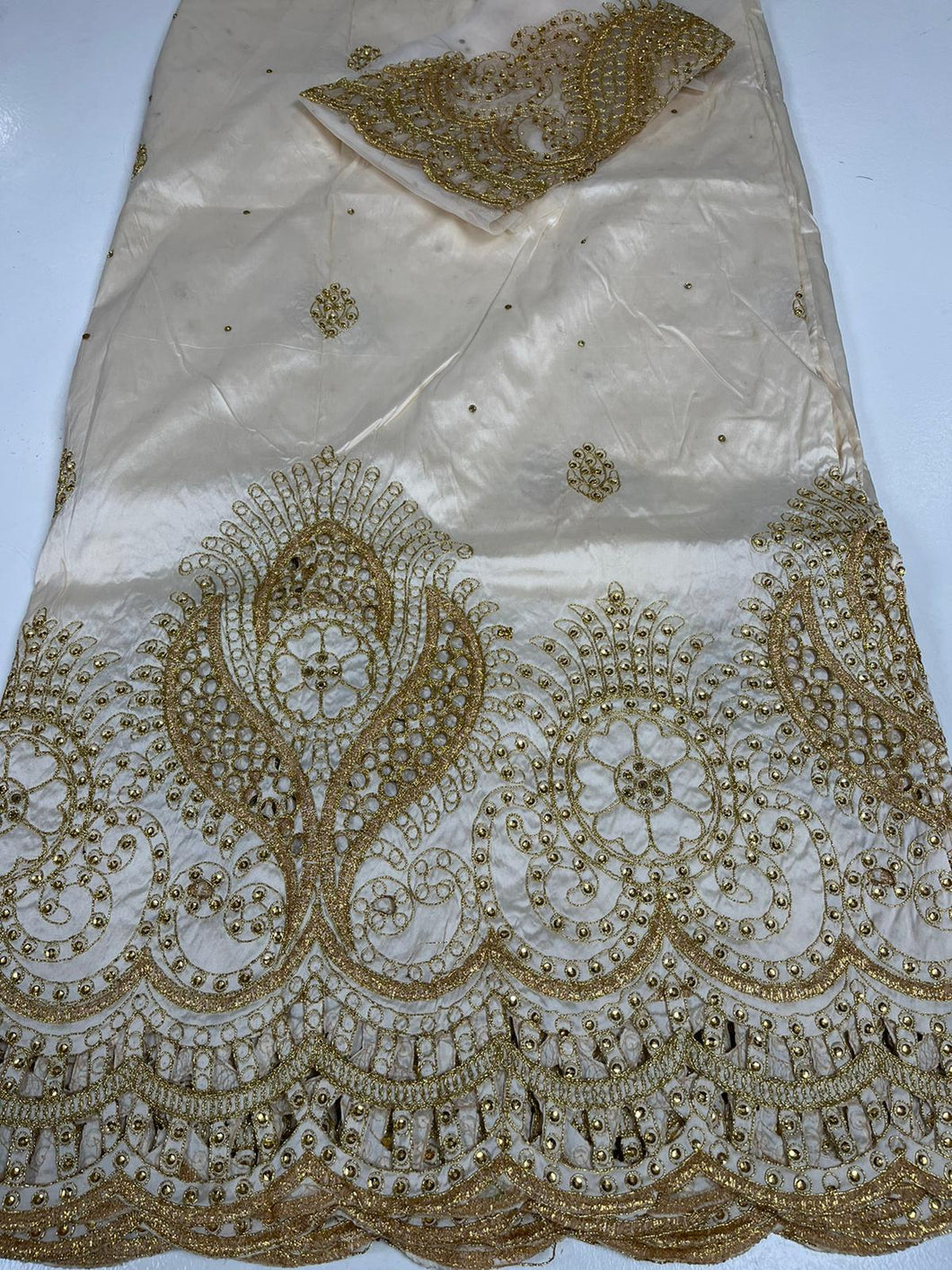 Cream and Gold George with Blouse Fabric