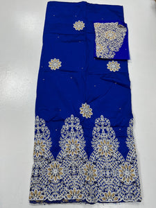 Royal Blue George with Blouse Fabric