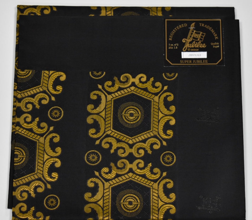 Black and Gold Super Jubilee Headtie
