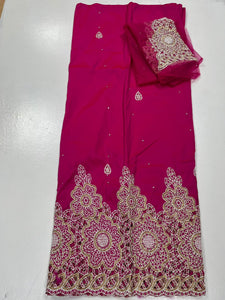 Fuchsia Pink George with Blouse Fabric