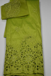 Lime Green George with Blouse Fabric