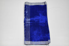 Load image into Gallery viewer, Royal Blue and Silver Plain Aso Oke
