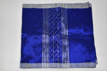 Load image into Gallery viewer, Royal Blue and Silver Plain Aso Oke
