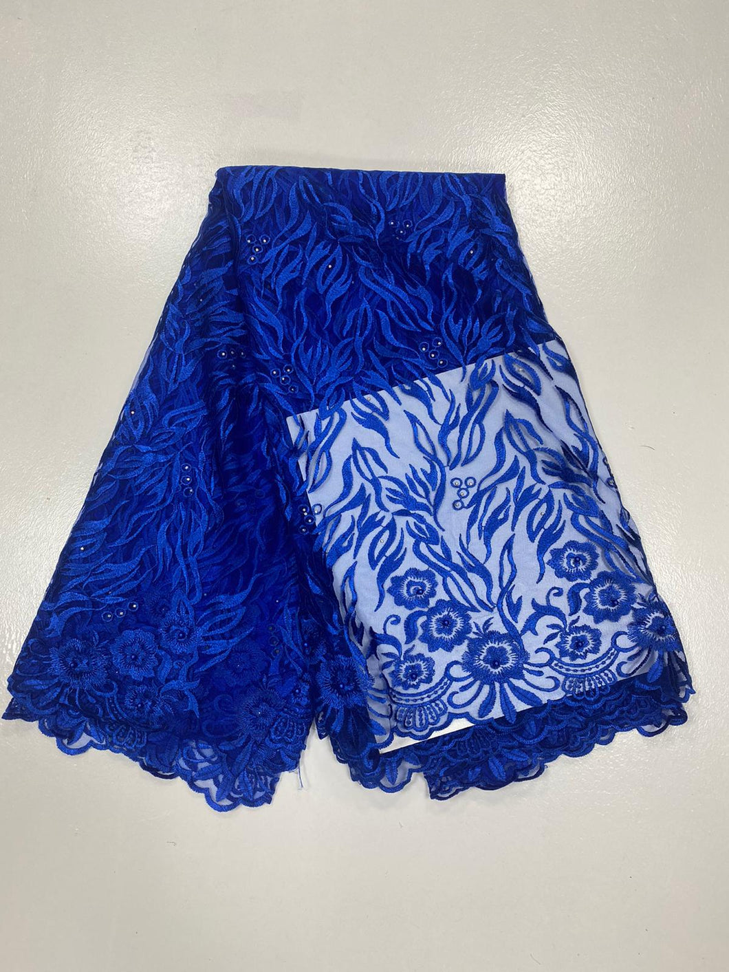 Royal Blue French Lace - 5 Yards – Rose African Fabrics