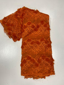 Orange Petal French Lace - 5 Yards