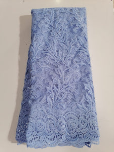 Light Blue French Lace - 5 Yards