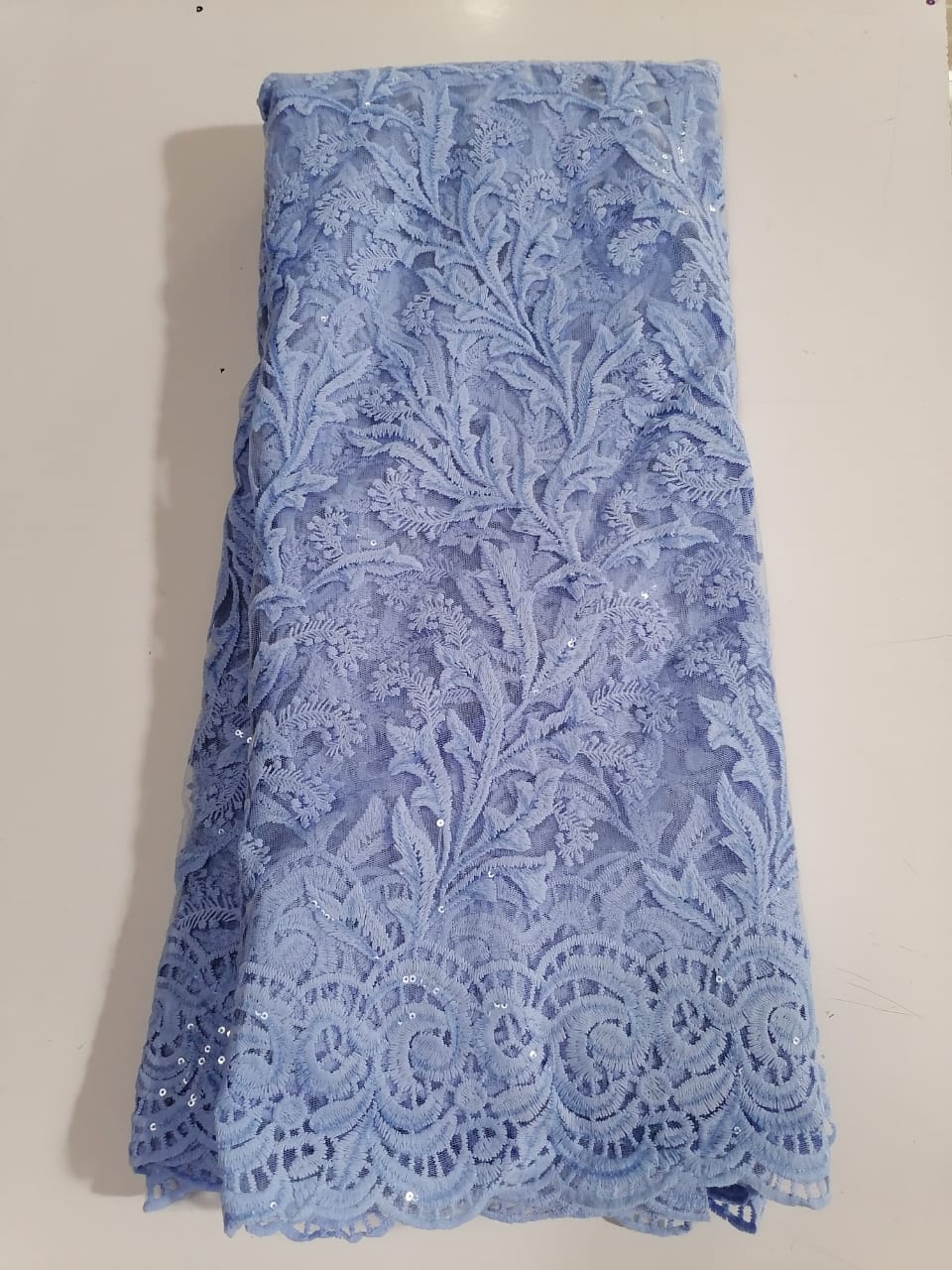 Light Blue French Lace 5 Yards