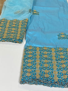 Light Blue George with Blouse Fabric