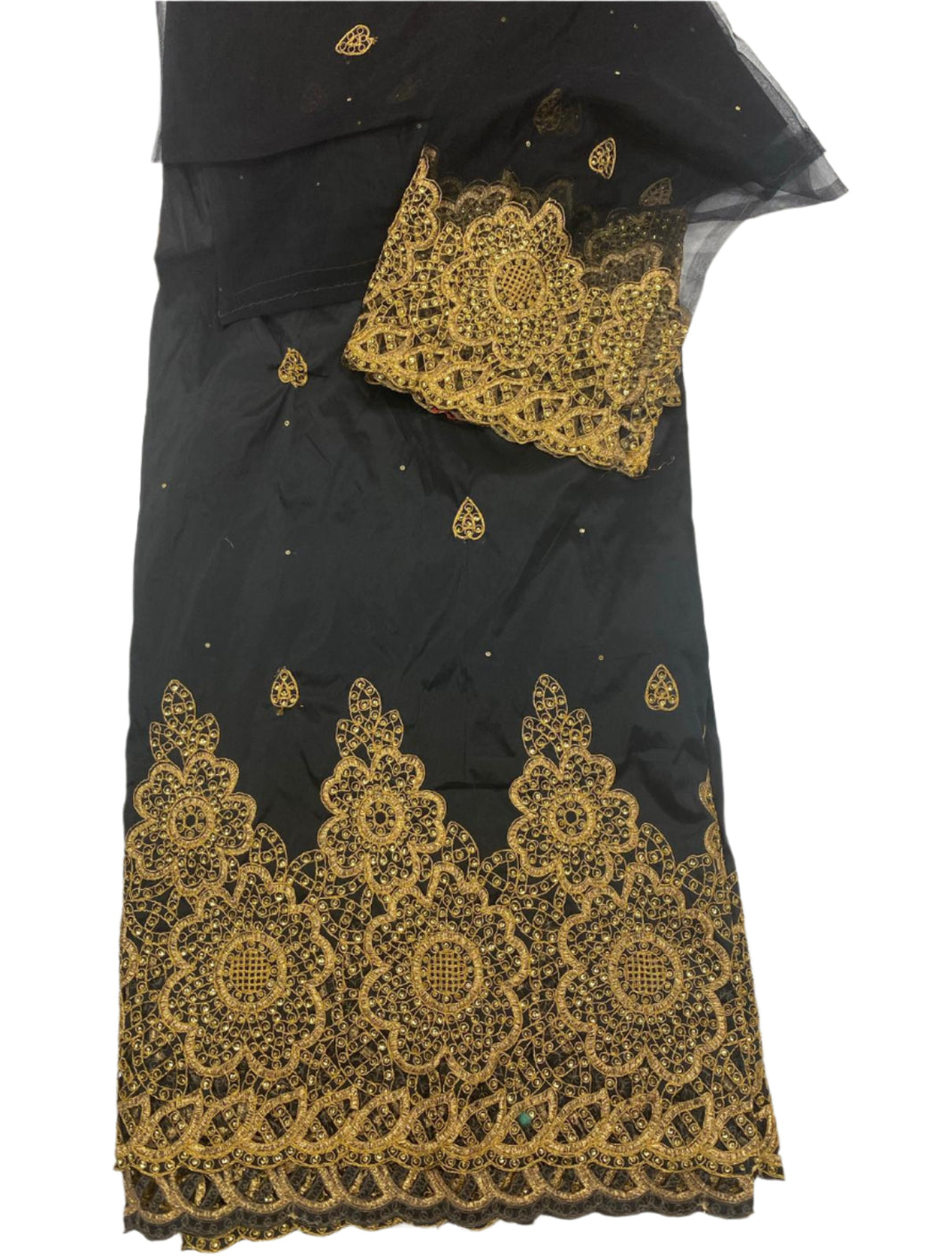 Black and Gold George with Blouse Fabric