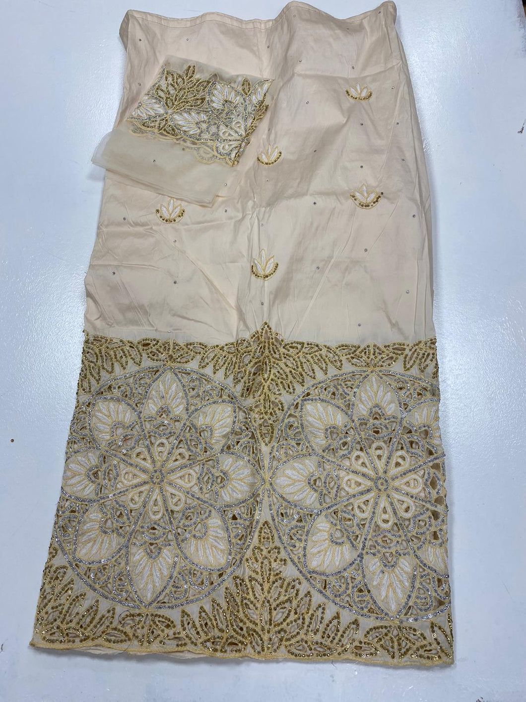 Cream and Gold George with Blouse Fabric