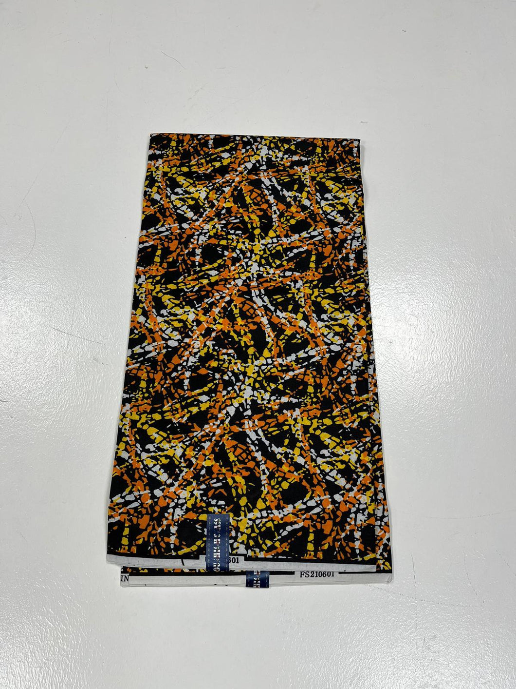 Orange Multicoloured Ankara Print - 6 Yards