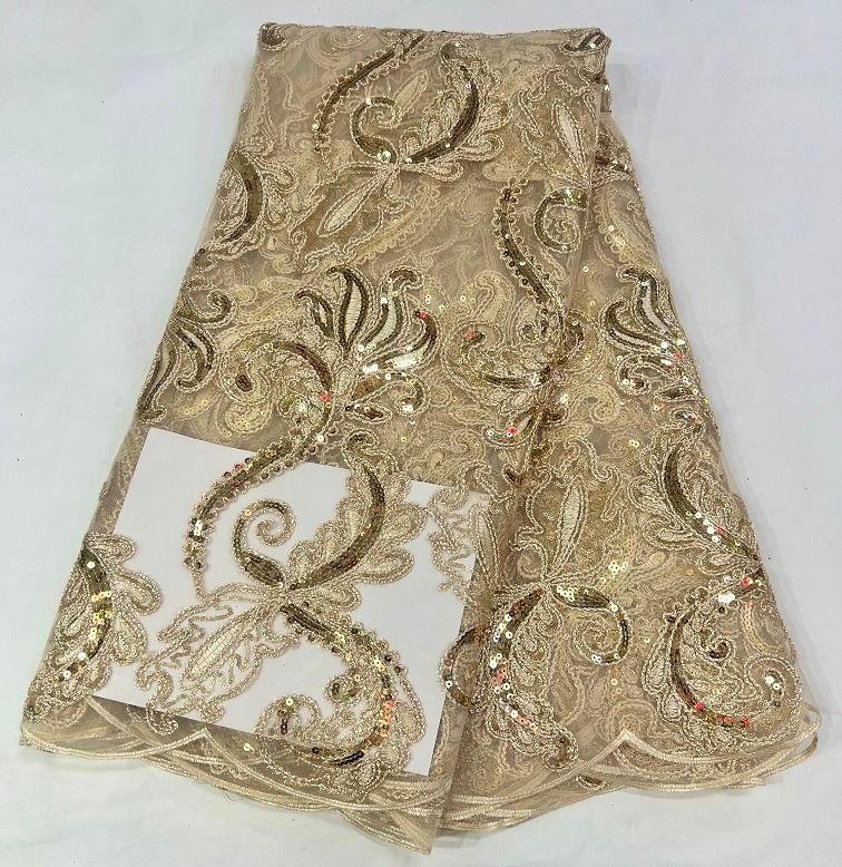 Champagne Gold French Lace - 5 Yards