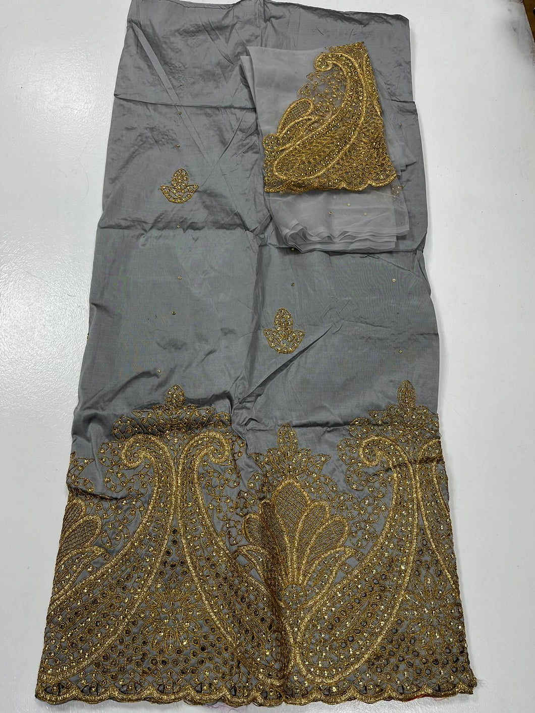 Silver and Gold George with Blouse Fabric
