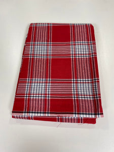 Red and White Plain George - 7 Yards