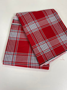 Red and White Plain George - 7 Yards
